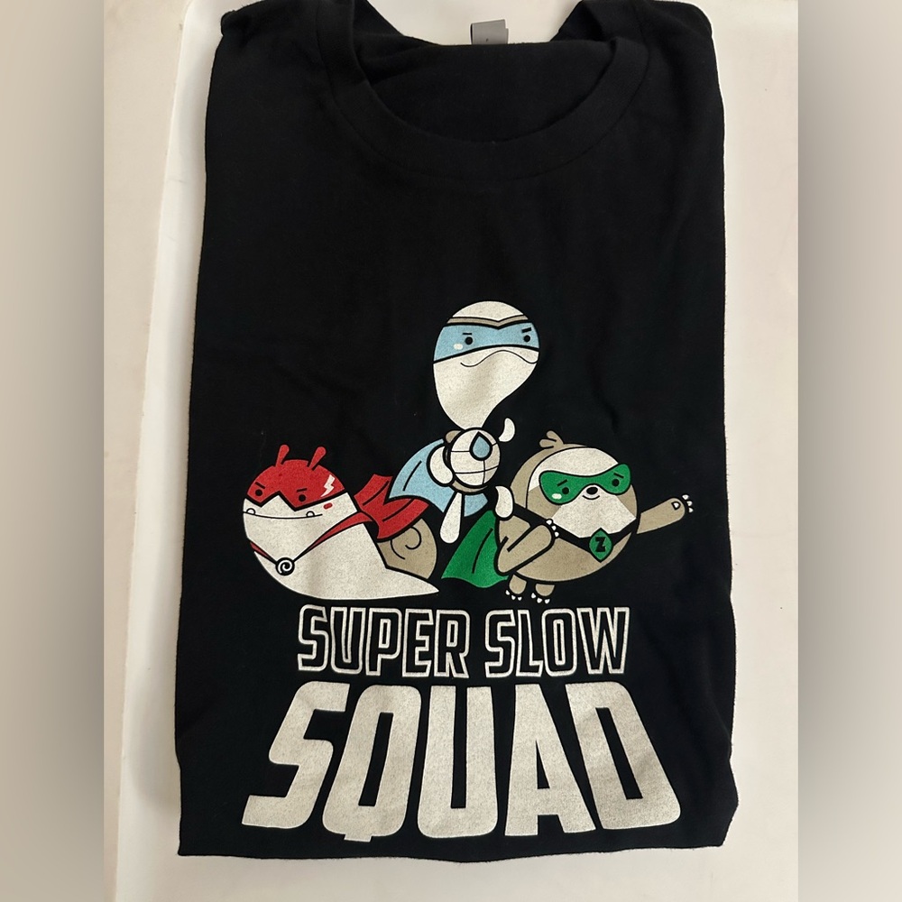 Super Slow Squad Adult M Black T-Shirt NWOT